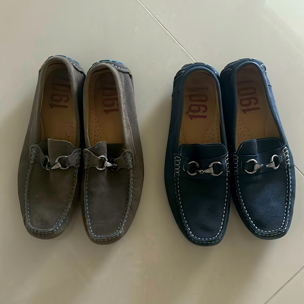 1901 Men’s Loafers Blue and Beige Size 12